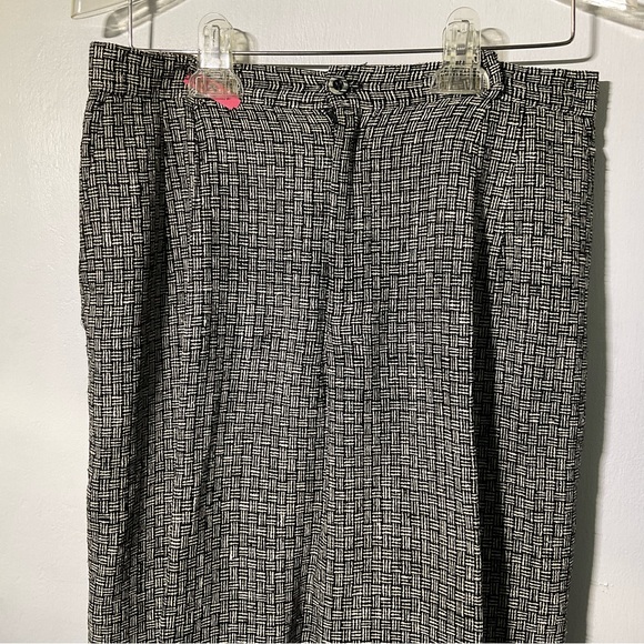 Windridge Cheryl Nash Vintage SILK tweed b&w Pants Suit SZ 12 - Picture 4 of 16